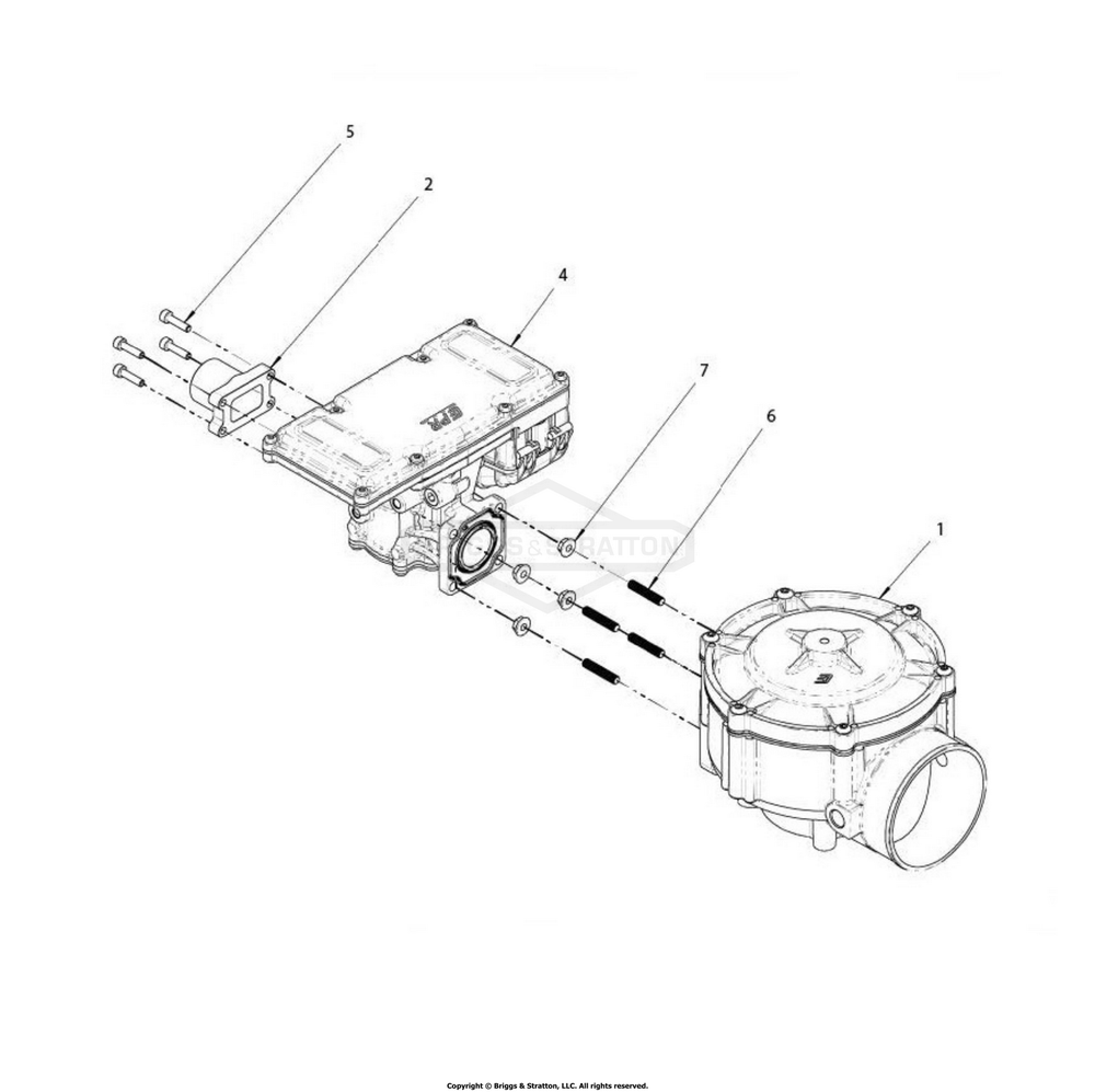 Engine Group - Epr And Mixer Diagram and Parts List for 076650-02  Briggs and Stratton Generator
